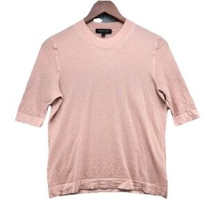 Marlowe Cashmere Silk Sweater Jumper Womens Large Petal Pink Knit Minimalist